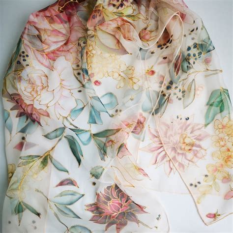 Nude Chiffon Stole Etsy