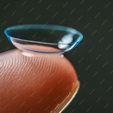 Premium Photo | CloseUp of a Single Contact Lens Balanced on a Persons ...