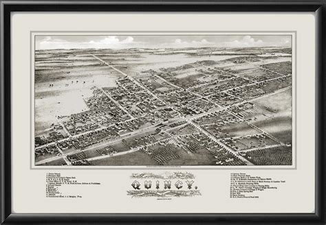 Quincy MI 1883 Restored Map | Vintage City Maps