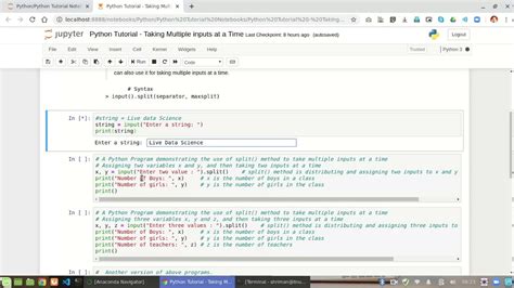 Python Tutorial Taking Multiple Inputs YouTube