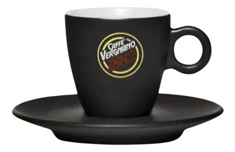 Taza Espresso Vergnano Porcelana Negra Cuotas Sin Inter S