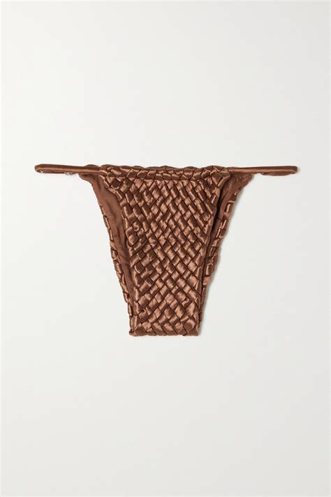 Buy Isa Boulder Weavestring Woven Stretch Satin Bikini Briefs