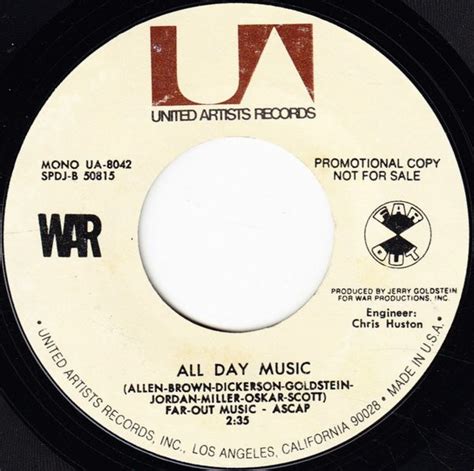 War – All Day Music (1971, Vinyl) - Discogs