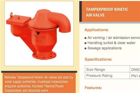 Cast Iron Tamper Proof Kinetic Air Release Valve Size Mm To Mm