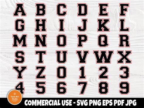 Varsity Font Svg College Font Svg Varsity Alphabet Svg Svg Cut