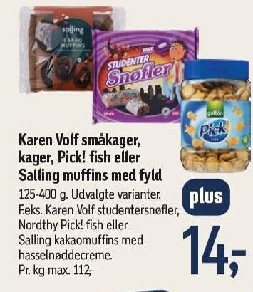 Karen Volf Sm Kager Kager Pick Fish Eller Salling Muffins Med Fyld