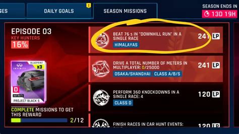 Asphalt Black Friday Season Missions Ep Beat S In Downhill
