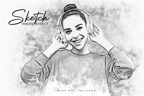 Premium Psd Pencil Hand Drawing Sketch Photo Effect Template