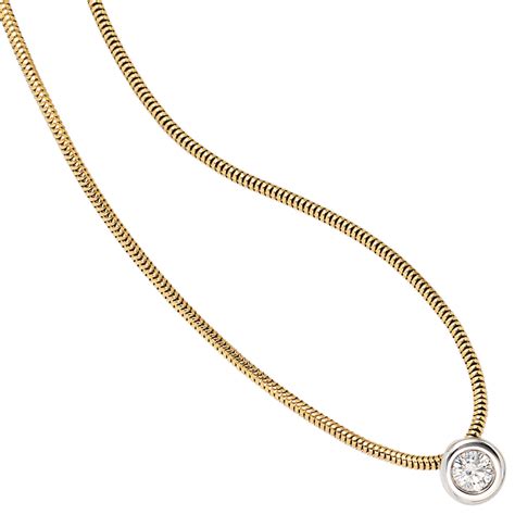 Juwelier Grützmacher Collier Kette mit Anhänger 585 Gold bicolor 1