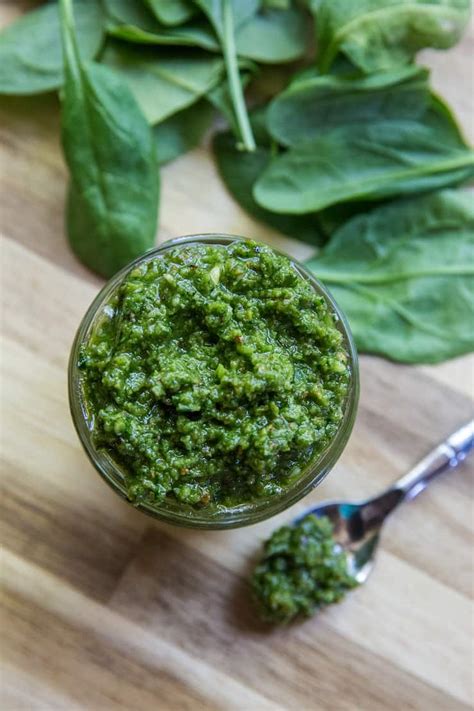 Spinach Pesto Sauce Low Fodmap Paleo The Roasted Root