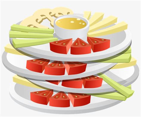 Tray Of Veggie Snacks Royalty Free Clip Art Image Clip Art Library