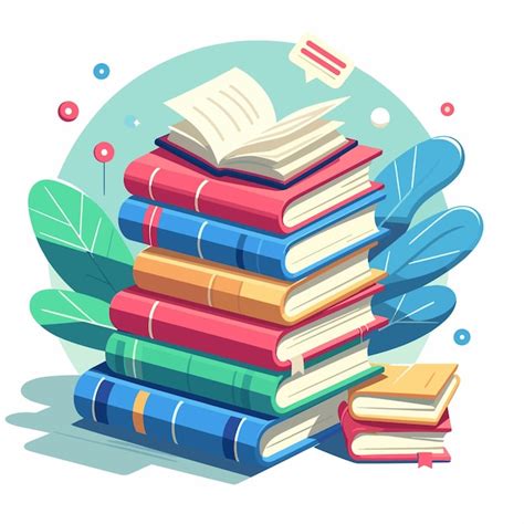 Pila De Libros Coloridos Ilustraci N Vectorial Generada Ai Vector Premium