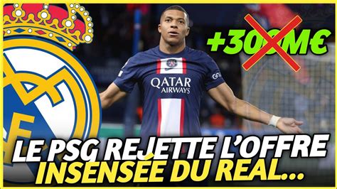 Le PSG a Rejetté loffre insensée du Real Madrid pour Kylian Mbappé