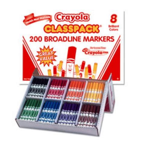 Crayola Classic Washable Marker Classpack 8 Colours 200s Pk 200