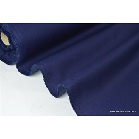 Tissu gabardine enduite imperméable Coloris Bleu marine