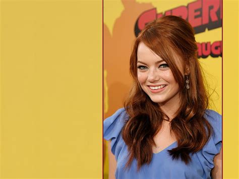 Emma Stone Stone Blue Dress Emma Red Hair Redhead Hd Wallpaper