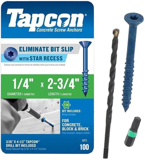 Tapcon 1/4-in X 1-3/4-in Concrete Anchors (225-Pack) In The, 60% OFF