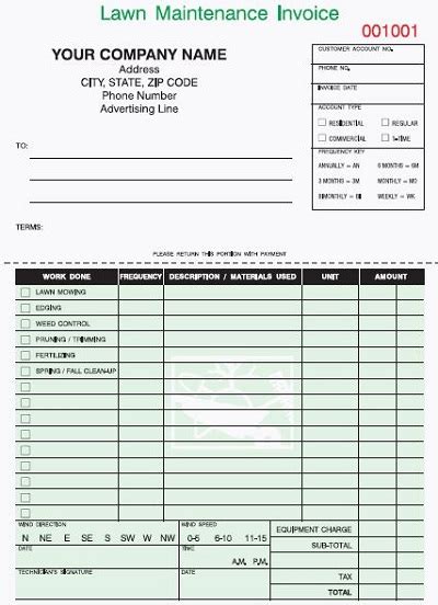 Free Lawn Care Invoice Templates (Word,PDF) » Template Republic