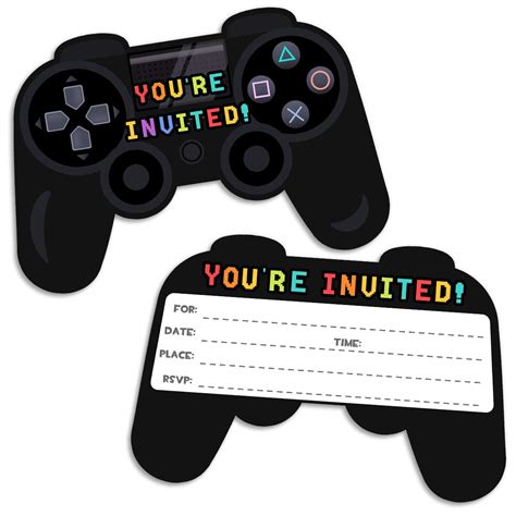 Amazon Yangmics Direct Video Game Birthday Party Invitations