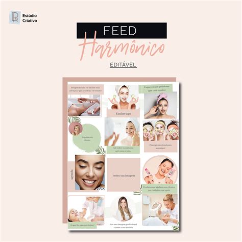 Feed harmônico editável Estética Beleza on Behance