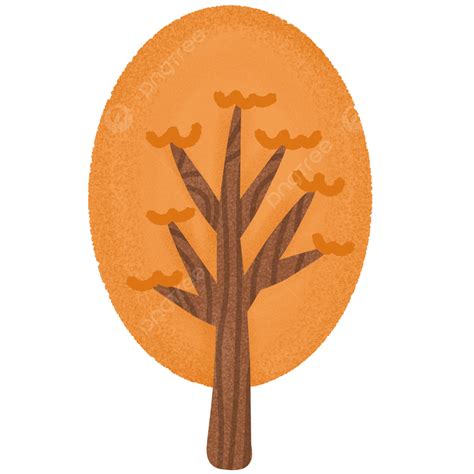 Autum Leaves PNG Transparent Orange Autum Leave Tree Doodle Autum