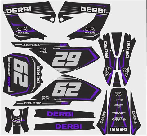 Kit D Co Derbi Xtreme Xrace Access Violet Boutique Kit D Co Moto