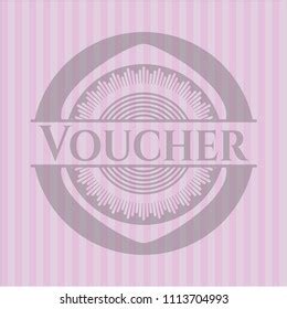 Voucher Realistic Pink Emblem Stock Vector Royalty Free