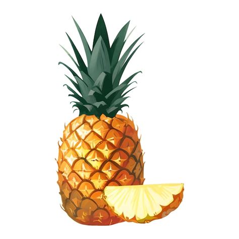 Ananas Isolé Illustration Détaillée De Peinture Dessinée à La Main