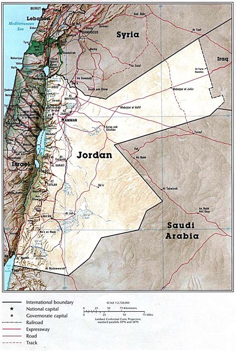 Karten Von Jordanien Karten Von Jordanien Zum Herunterladen Und Drucken