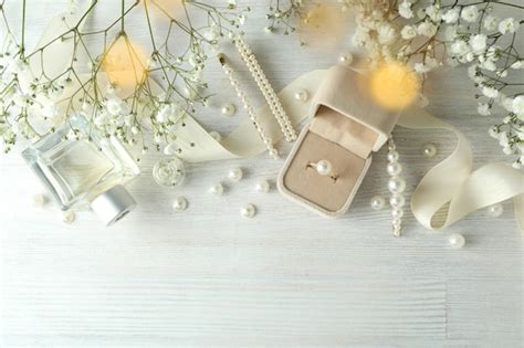 Premium Photo Concept Of Wedding Accessories With Wedding Ring Close Up