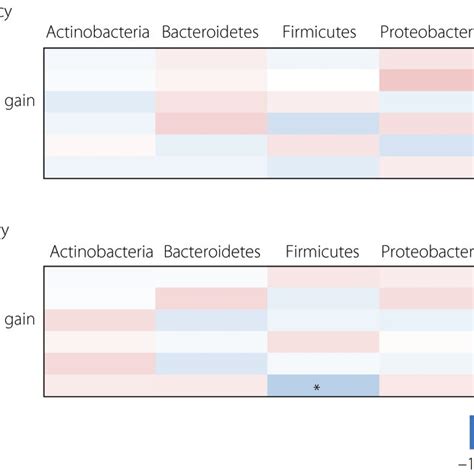 Heat Map Showing Correlations Between The Proportion Of Maternal Gut