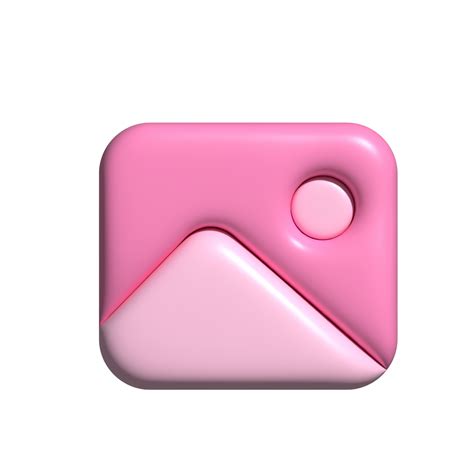 Picture Icon Pink 3d Render 22285985 Png