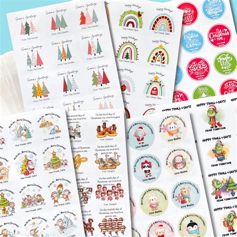 Christmas treat bags and personalized stickers – Bored to Brilliant