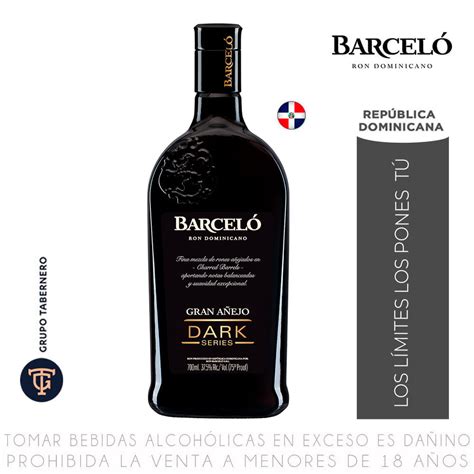 Ron Barceló Gran Añejo Dark Series Botella 750ml - Metro.pe