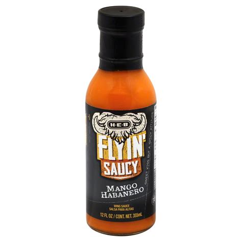 H E B Flyin Saucy Wing Sauce Mango Habanero Shop Specialty Sauces At H E B