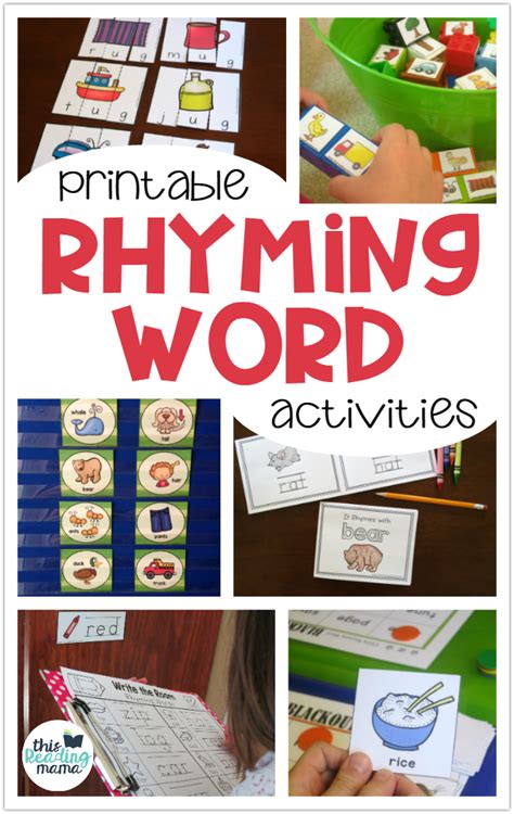 Printable Rhyming Activities for Kids - This Reading Mama