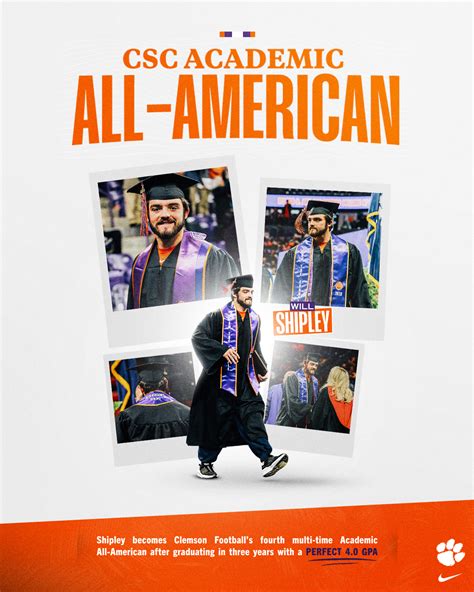 Shipley Earns Second Career Academic All America Honors Clemson