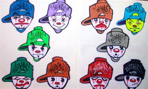 graffiti clown stickers by wizard1labels on DeviantArt