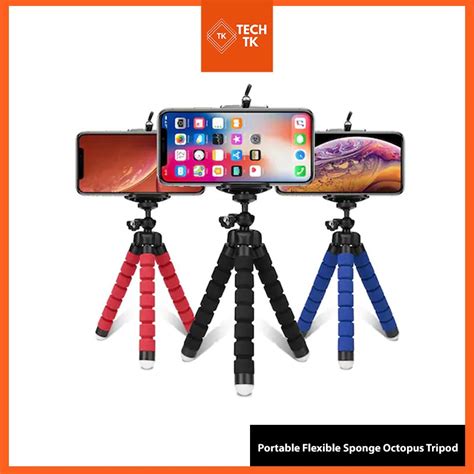 READY STOCK Portable Flexible Sponge Octopus Tripod Stand Sotong