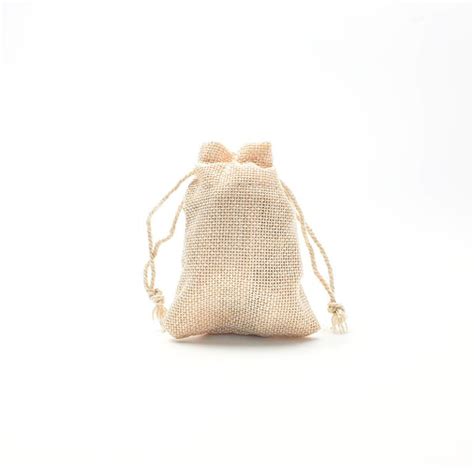 Natural Jute Pouch Bag 5 Pc Set Raw Essentials