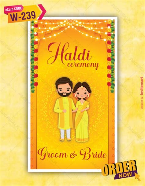 Beautiful Haldi Ceremony Invitation Card Whatsapp Invitation - Etsy