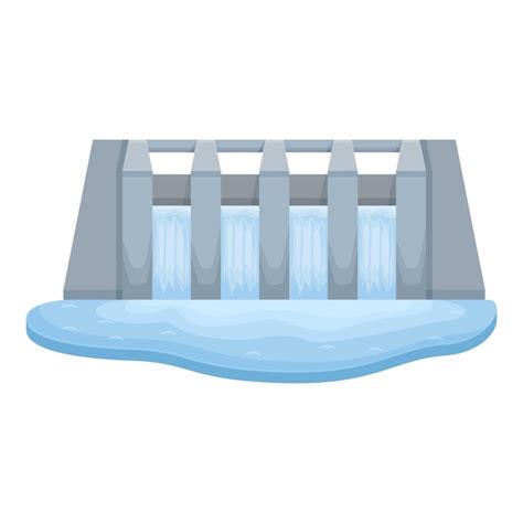 Premium Vector Stream Hydro Power Icon Cartoon Vector Factory Pumped