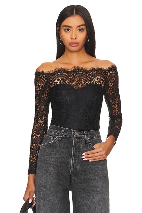 Superdown Britni Deep V Bodysuit Superdown