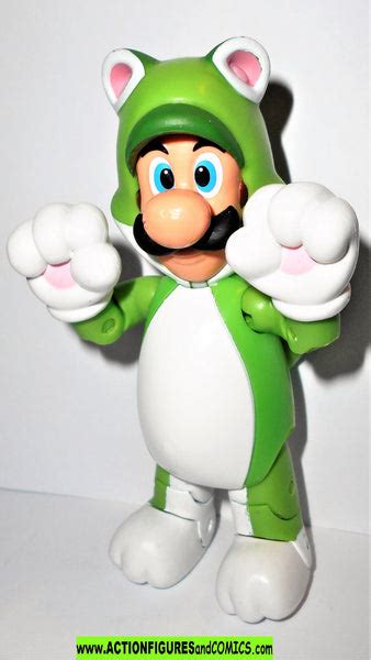 World of Nintendo LUIGI cat suit 4 inch super mario bros ...