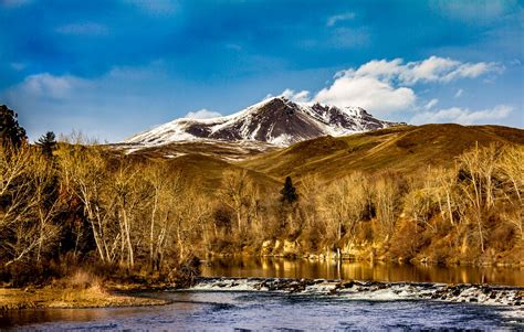 Payette River And Snow On Squaw Butte A Beautiful View Of … Flickr