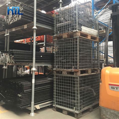 Huameilong Stacking Wire Mesh Pallet Cage Lattice Boxes For Warehouse