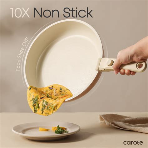 CAROTE 11-Piece Nonstick Kitchen Cookware Set with Detachable Handles