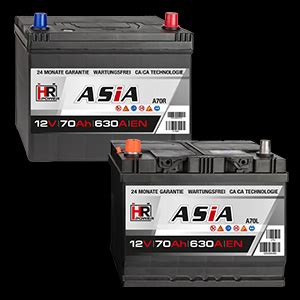 HR HiPower ASIA Autobatterie 12V 45Ah Japan Pluspol Rechts