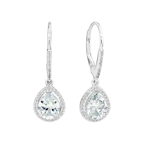 Earrings With Cubic Zirconia In Sterling Silver