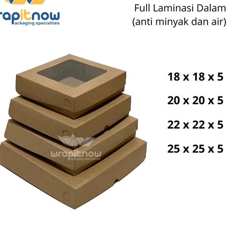 Jual Promo Cca Isi Pcs Dus Kraft X X Laminasi Dus Pizza